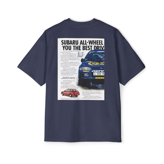 Subaru Rally Vintage Ad Tee - '555' Heavy Weight Oversized Premium Tee