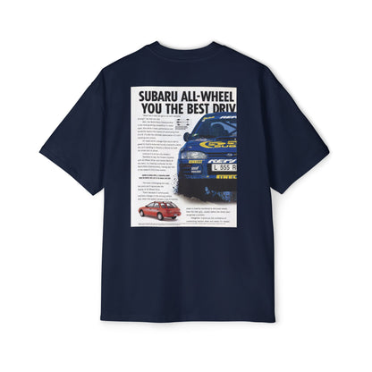 Subaru Rally Vintage Ad Tee - '555' Heavy Weight Oversized Premium Tee