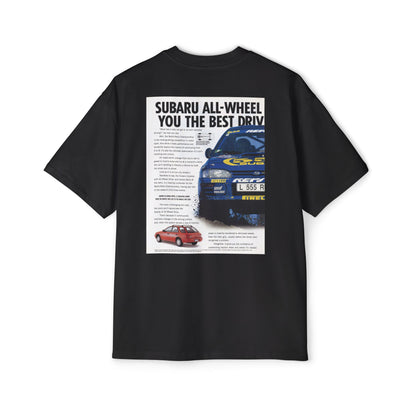 Subaru Rally Vintage Ad Tee - '555' Heavy Weight Oversized Premium Tee